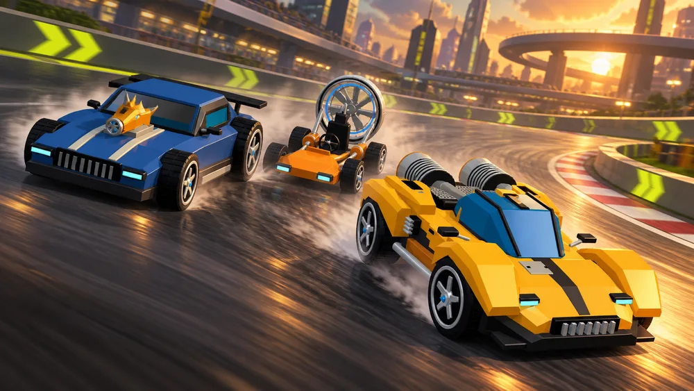 Carros disputando a copa